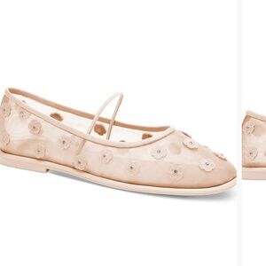 Coach Beige Floral Flats